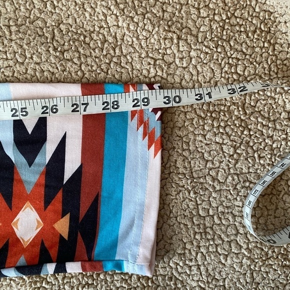 Aztec Geometric Western Cowgirlcore V-Neck Print Cardigan Duster, Large- Xl - Picture 9 of 9